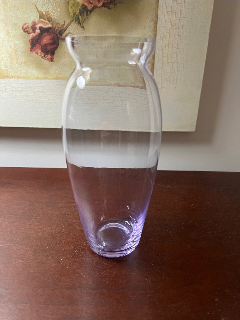 Ginger Glass Vase with Curved Body and Flared Rim